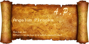 Angelus Piroska névjegykártya